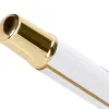 Roller belius carte blanche aluminium details et attributs or encre noire coloris blanc dans coffret cadeau