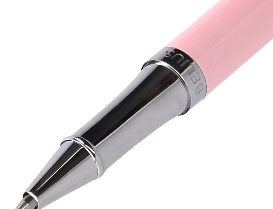 Roller belius ink dreams aluminium attributs argent encre noire coloris rose ondulations vert matcha dans coffret cadeau