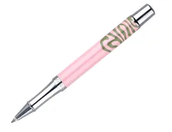 Roller belius ink dreams aluminium attributs argent encre noire coloris rose ondulations vert matcha dans coffret cadeau