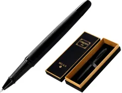 Roller belius origen aluminium brosse encre noire coloris noir dans coffret cadeau