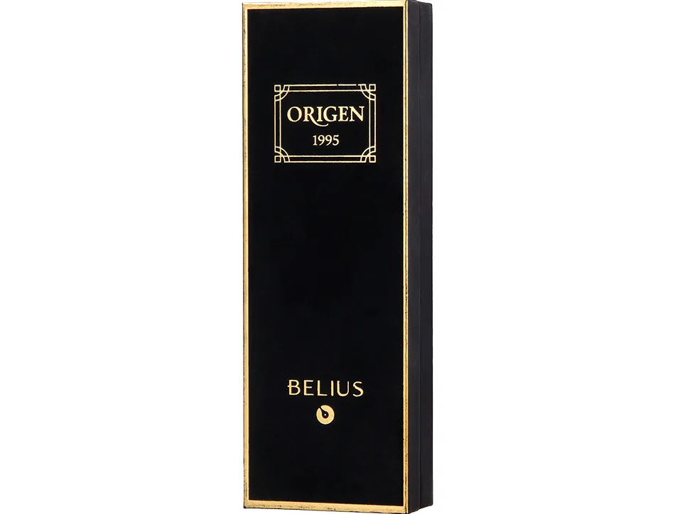 Roller belius origen aluminium brosse encre noire coloris noir dans coffret cadeau