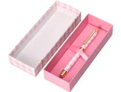 Roller belius picnic aluminium encre noire coloris rose dore boite design