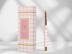 Roller belius picnic aluminium encre noire coloris rose dore boite design