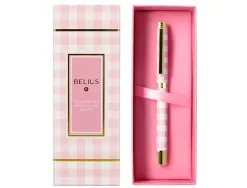 Roller belius picnic aluminium encre noire coloris rose dore boite design