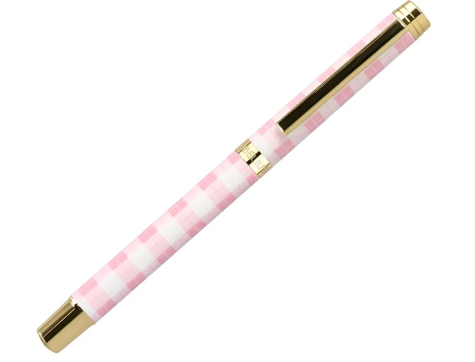 Roller belius picnic aluminium encre noire coloris rose dore boite design