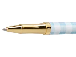 Roller belius picnic aluminium encre noire coloris bleu ciel dore boite design