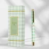 Roller belius picnic aluminium encre noire coloris vert dore boite design
