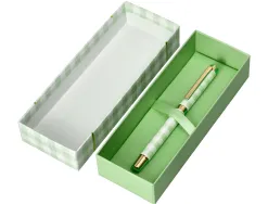 Roller belius picnic aluminium encre noire coloris vert dore boite design