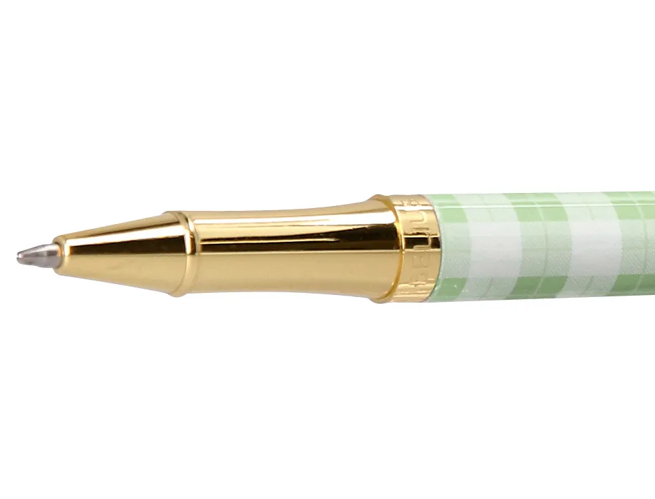Roller belius picnic aluminium encre noire coloris vert dore boite design