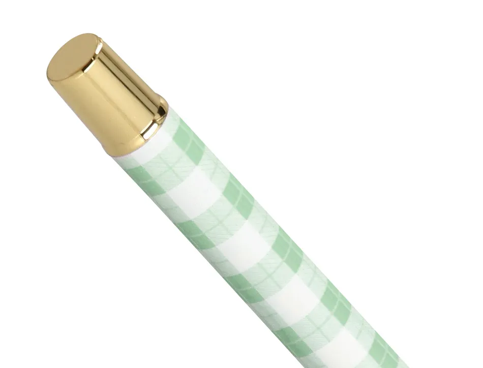Roller belius picnic aluminium encre noire coloris vert dore boite design