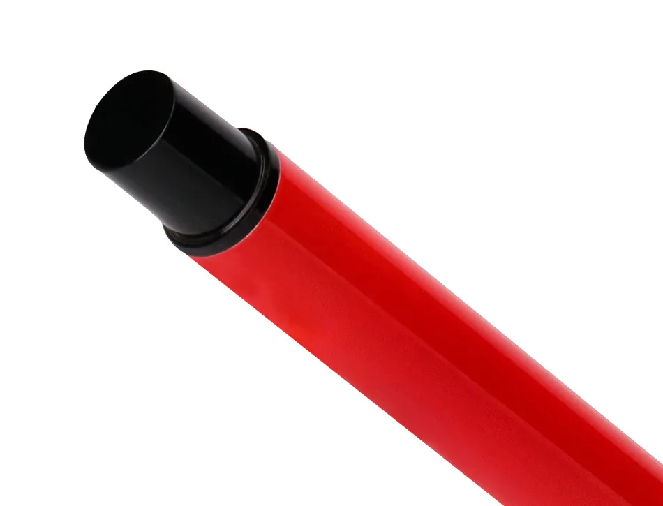 Roller belius turbo aluminium texture pointillee attributs noir encre bleue coloris rouge dans coffret cadeau