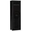 Roller belius turbo monochrome aluminium texture pointillee encre bleue coloris noir dans coffret cadeau
