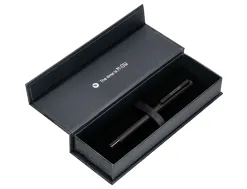 Roller belius unstoppable monochrome aluminium encre noire coloris noir dans coffret cadeau
