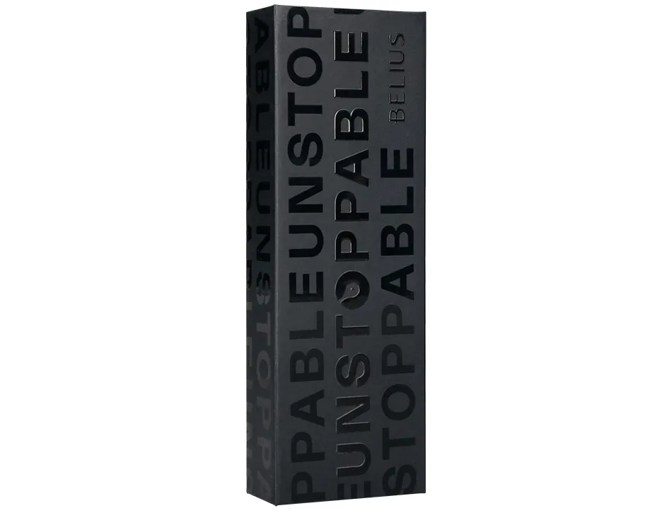 Roller belius unstoppable monochrome aluminium encre noire coloris noir dans coffret cadeau