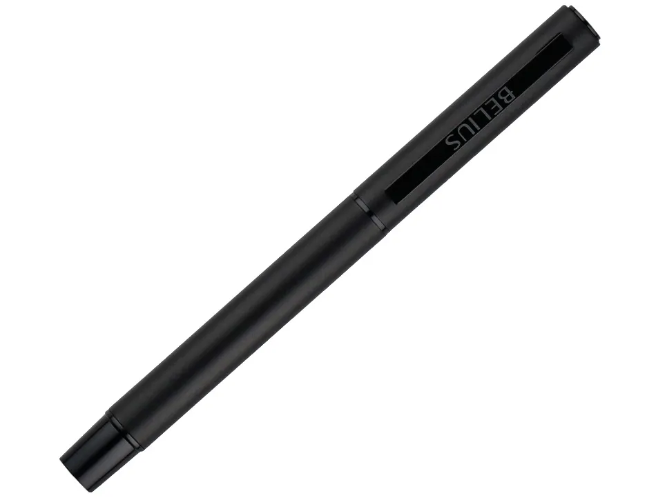 Roller belius unstoppable monochrome aluminium encre noire coloris noir dans coffret cadeau