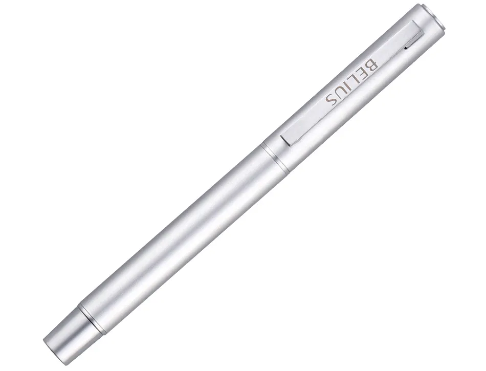 Roller belius unstoppable monochrome aluminium encre noire coloris argent dans coffret cadeau