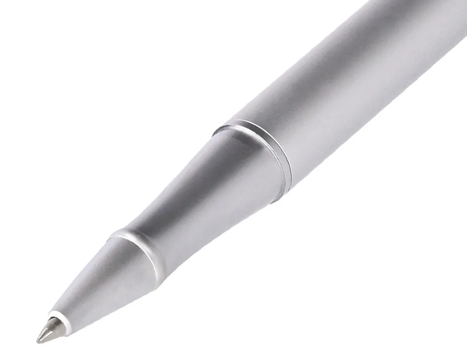 Roller belius unstoppable monochrome aluminium encre noire coloris argent dans coffret cadeau