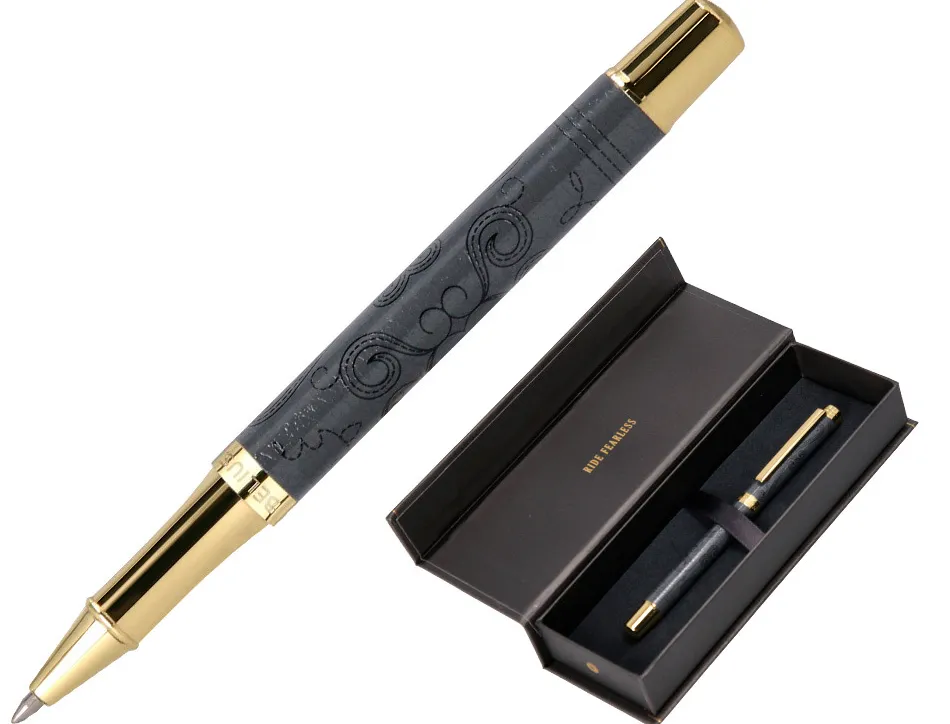 Roller belius wild west aluminium encre noire coloris noir dore boite design