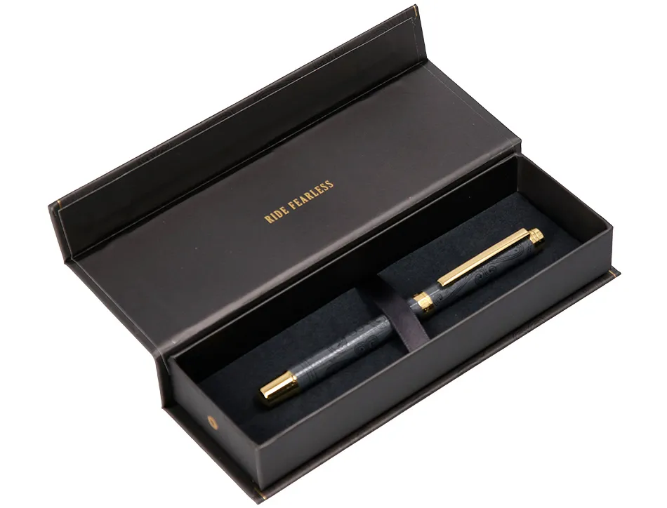 Roller belius wild west aluminium encre noire coloris noir dore boite design