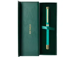 Roller belius wild west aluminium encre noire coloris vert dore boite design