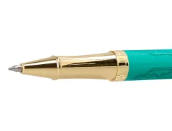 Roller belius wild west aluminium encre noire coloris vert dore boite design