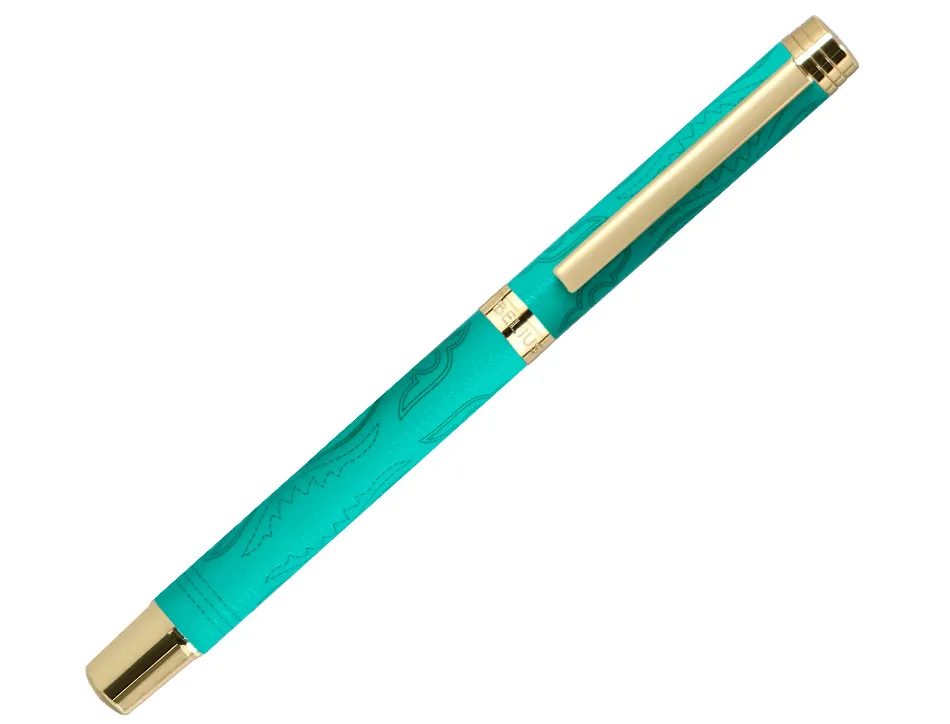 Roller belius wild west aluminium encre noire coloris vert dore boite design