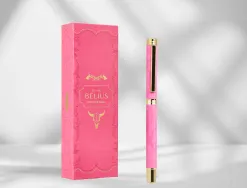 Roller belius wild west aluminium encre noire coloris rose dore boite design