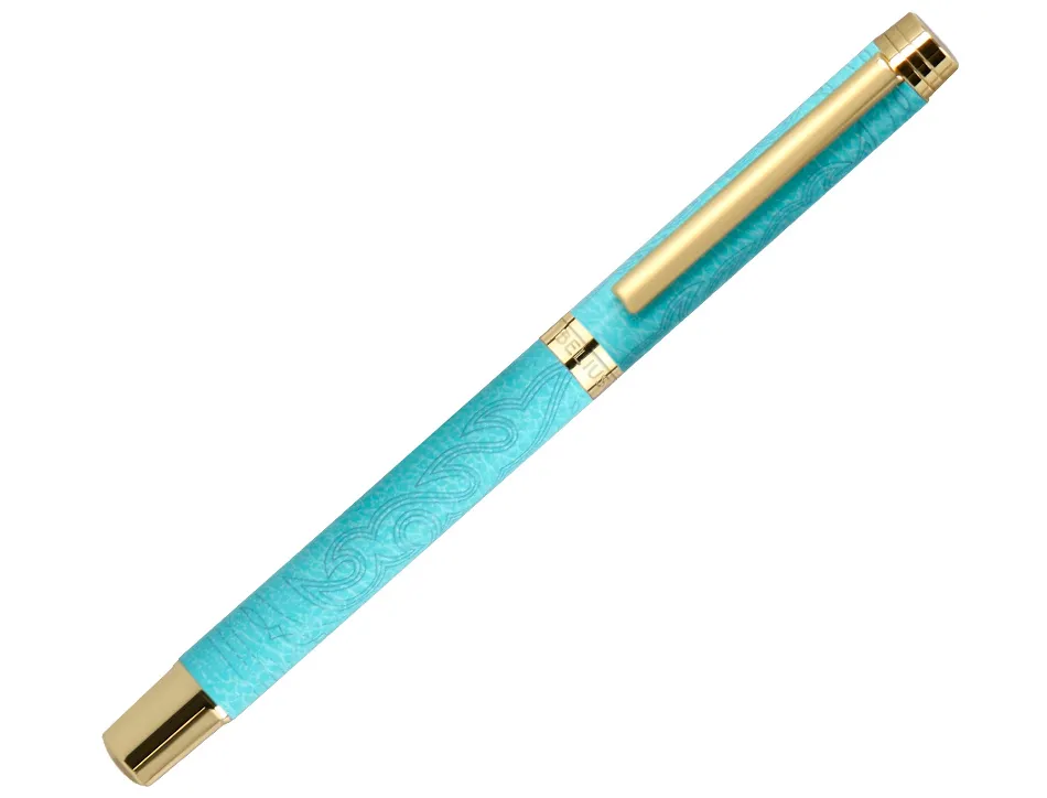 Roller belius wild west aluminium encre noire coloris bleu turquoise boite design