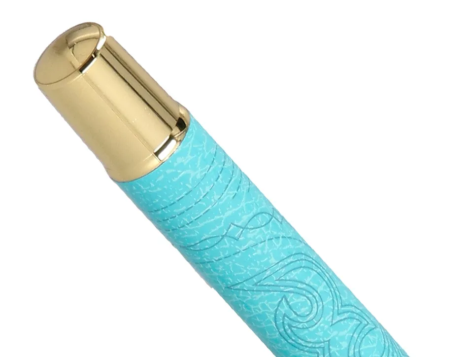 Roller belius wild west aluminium encre noire coloris bleu turquoise boite design
