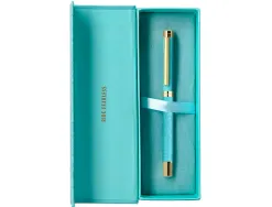 Roller belius wild west aluminium encre noire coloris bleu turquoise boite design