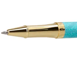 Roller belius wild west aluminium encre noire coloris bleu turquoise boite design
