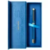 Roller belius wild west aluminium encre noire coloris bleu marine dore boite design