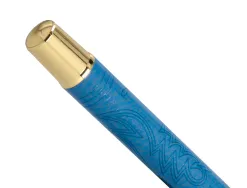 Roller belius wild west aluminium encre noire coloris bleu marine dore boite design