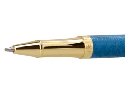 Roller belius wild west aluminium encre noire coloris bleu marine dore boite design