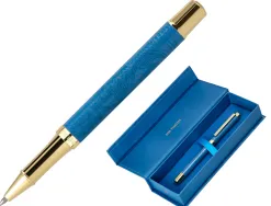 Roller belius wild west aluminium encre noire coloris bleu marine dore boite design