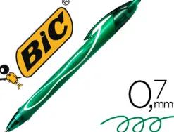 Roller bic gelocity quick dry encre gel pointe 0.7mm coloris vert