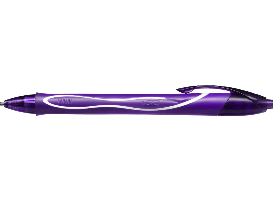 Roller bic gelocity quick dry encre gel pointe 0.7mm coloris violet