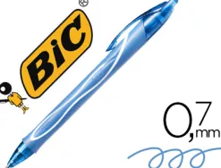 Roller bic gelocity quick dry encre gel pointe 0.7mm coloris bleu turquoise