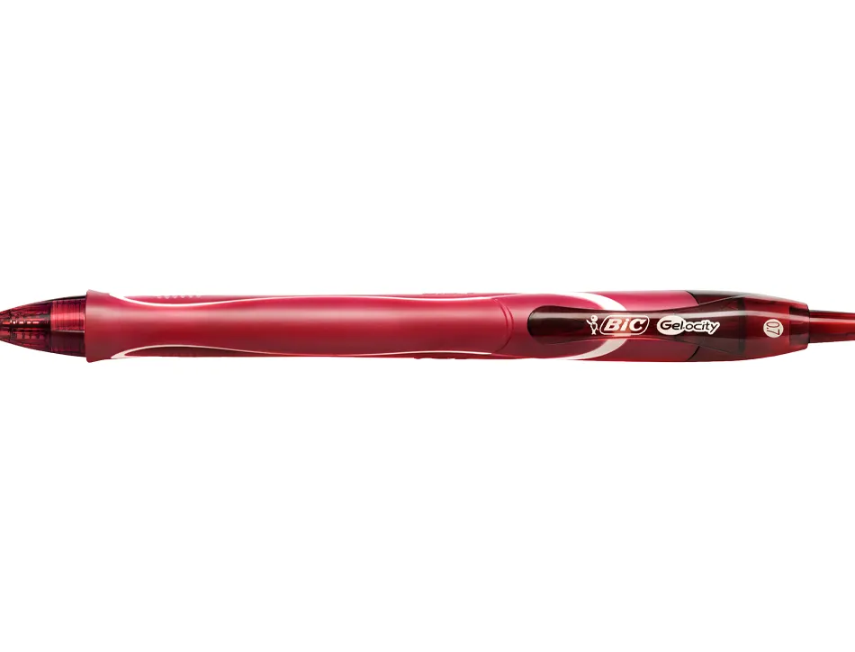 Roller bic gelocity quick dry écriture moyenne 0.5mm séchage rapide encre gel coloris rouge
