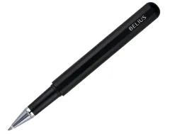 Roller et etui en simili cuir belius space b monochrome sans agrafe encre bleue coloris noir dans coffret cadeau