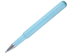 Roller et etui en simili cuir belius space b monochrome sans agrafe encre noire coloris bleu dans coffret cadeau