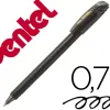 Roller pentel energel ecologique et rechargeable capuchon ideal gaucher pointe 0,7mm coloris noir encre noire
