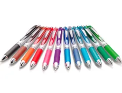 Roller pentel energel retractable rechargeable pointe metal fine 0,7mm clip metal coloris violet
