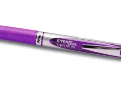 Roller pentel energel retractable rechargeable pointe metal fine 0,7mm clip metal coloris violet