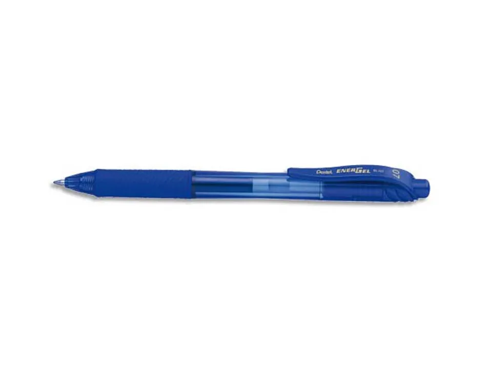 Roller pentel energel rétractable rechargeable pointe métal 0.7mm bleu