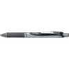 Roller pentel energel rétractable pointe moyenne 0.7mm rechargeable clip métal coloris noir
