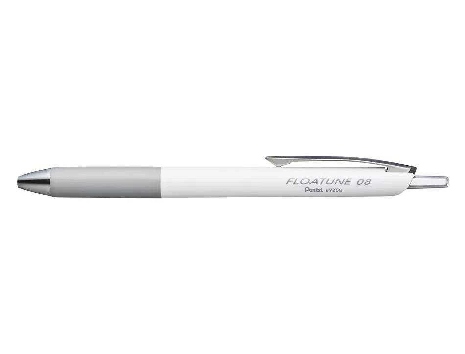 Roller pentel floatune retractable double bille pointe moyenne 0,8mm encre noire corps blanc