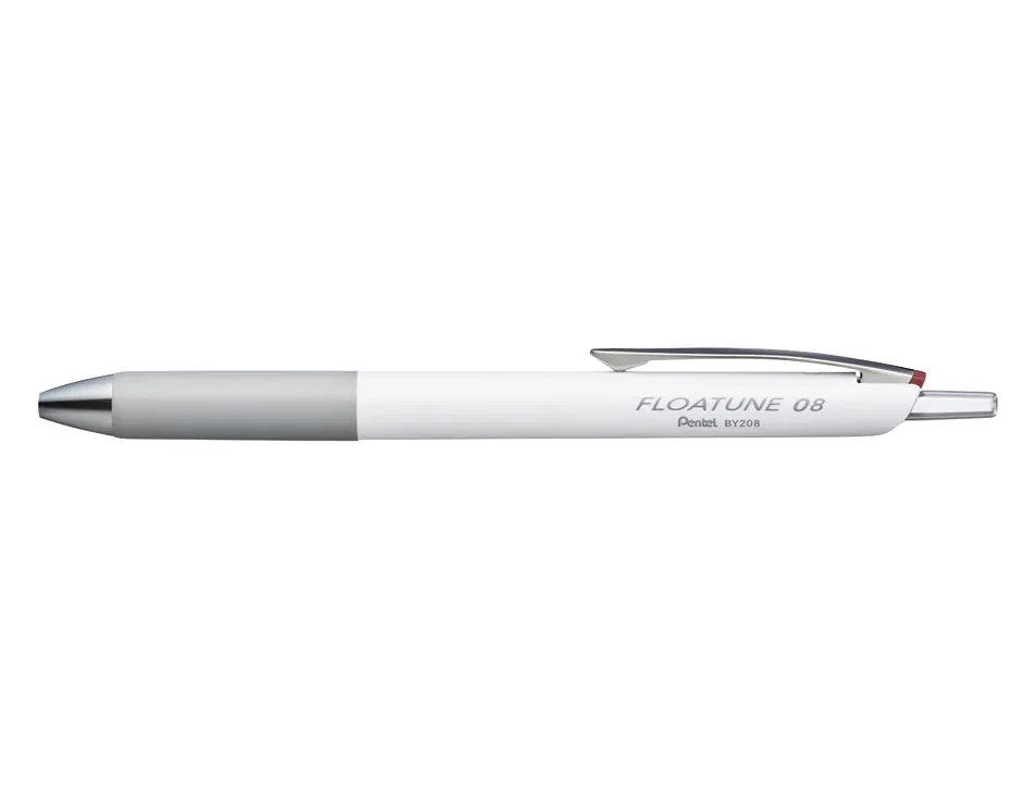 Roller pentel floatune retractable double bille pointe moyenne 0,8mm encre rouge corps blanc