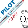 Roller pilot b2p gel écriture moyenne 0.7mm corps plastique recyclé translucide rechargeable coloris rouge