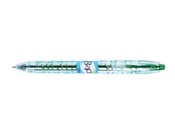 Roller pilot b2p gel écriture moyenne 0.7mm corps plastique recyclé translucide rechargeable coloris vert